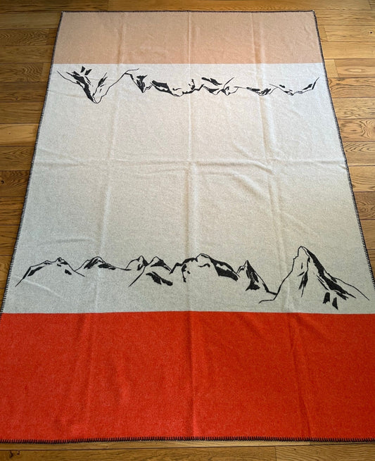 Mountain Panorama Blanket, orange/beige