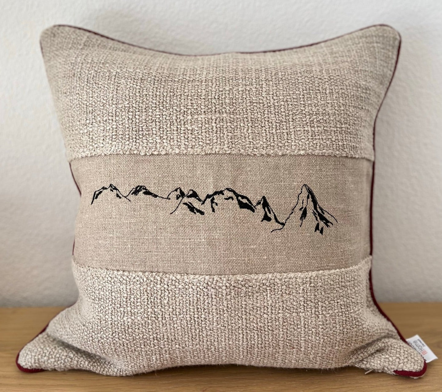 Mountain Panorama cushion cover, petroleum piping