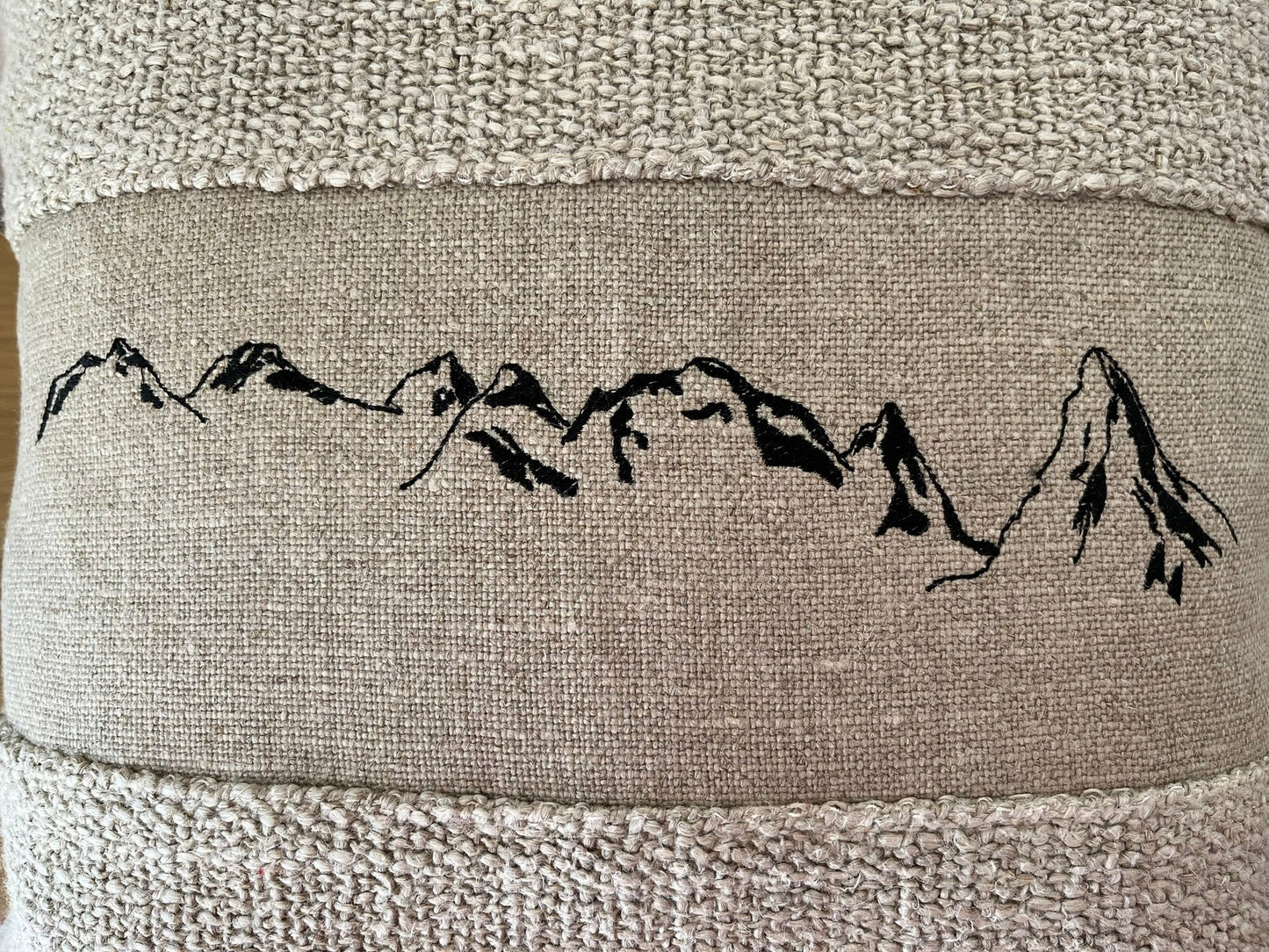 Mountain Panorama cushion cover, petroleum piping