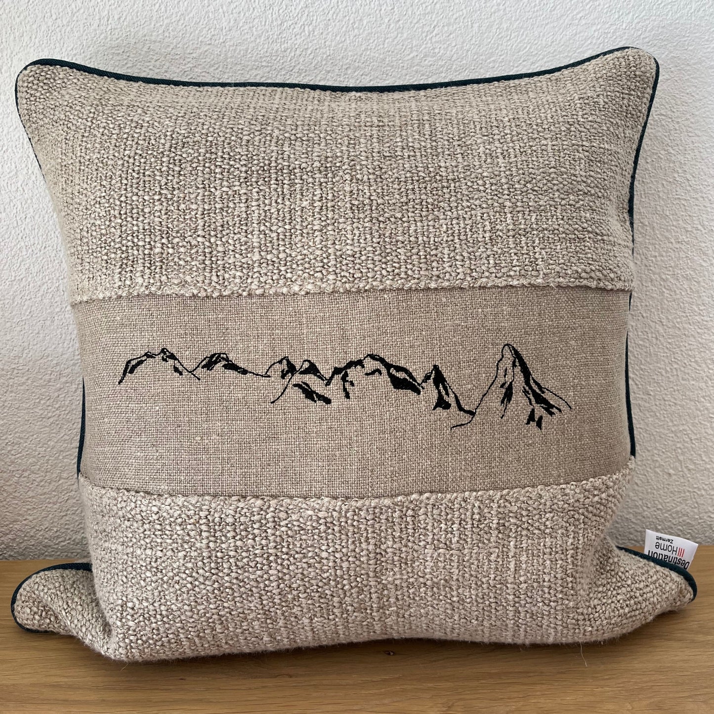 Mountain Panorama cushion cover, petroleum piping