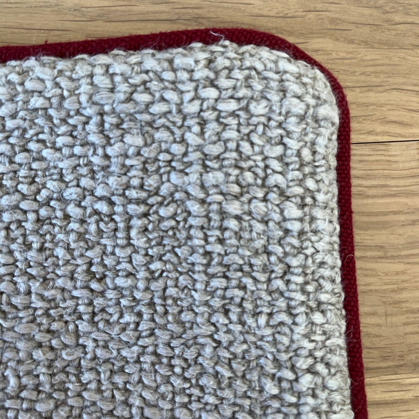 Mountain Panorama cushion cover, red piping