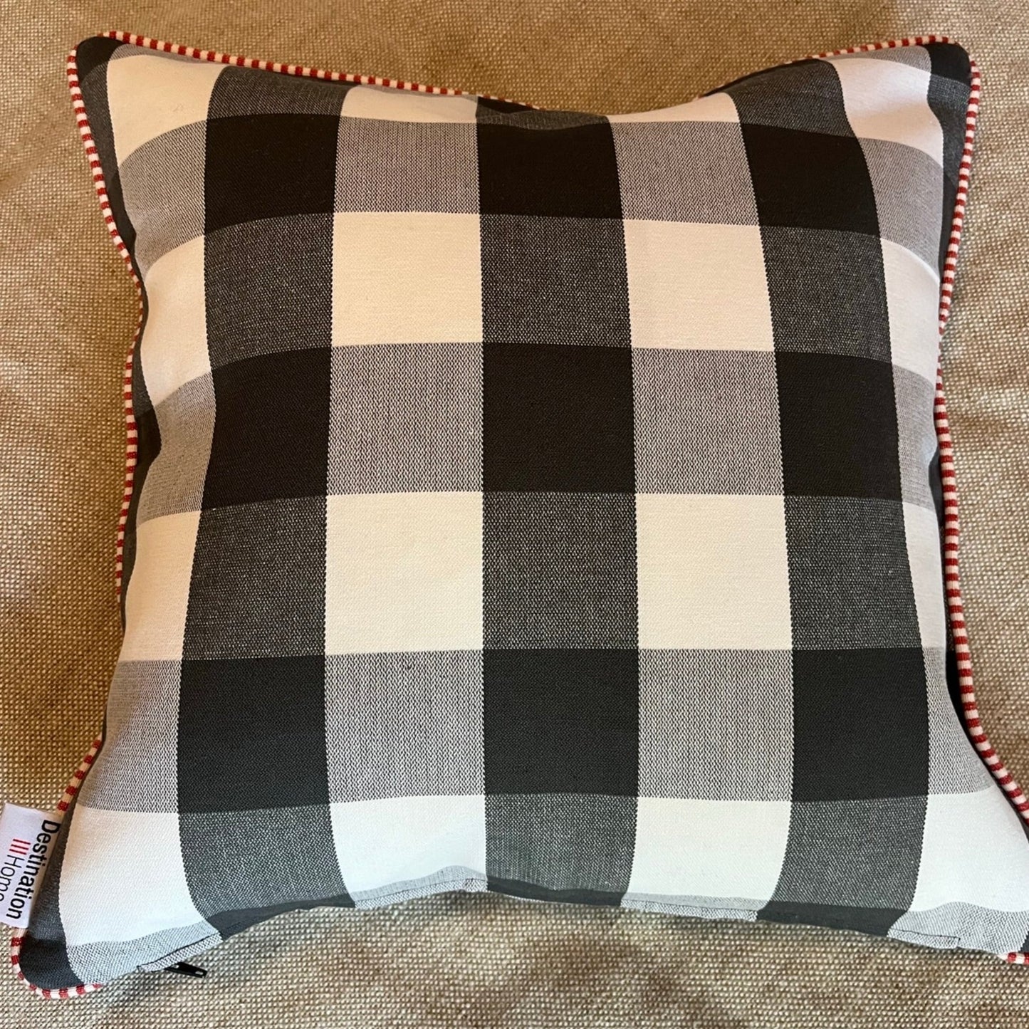 Blacknose sheep cushion cover, two sheep, grey/white