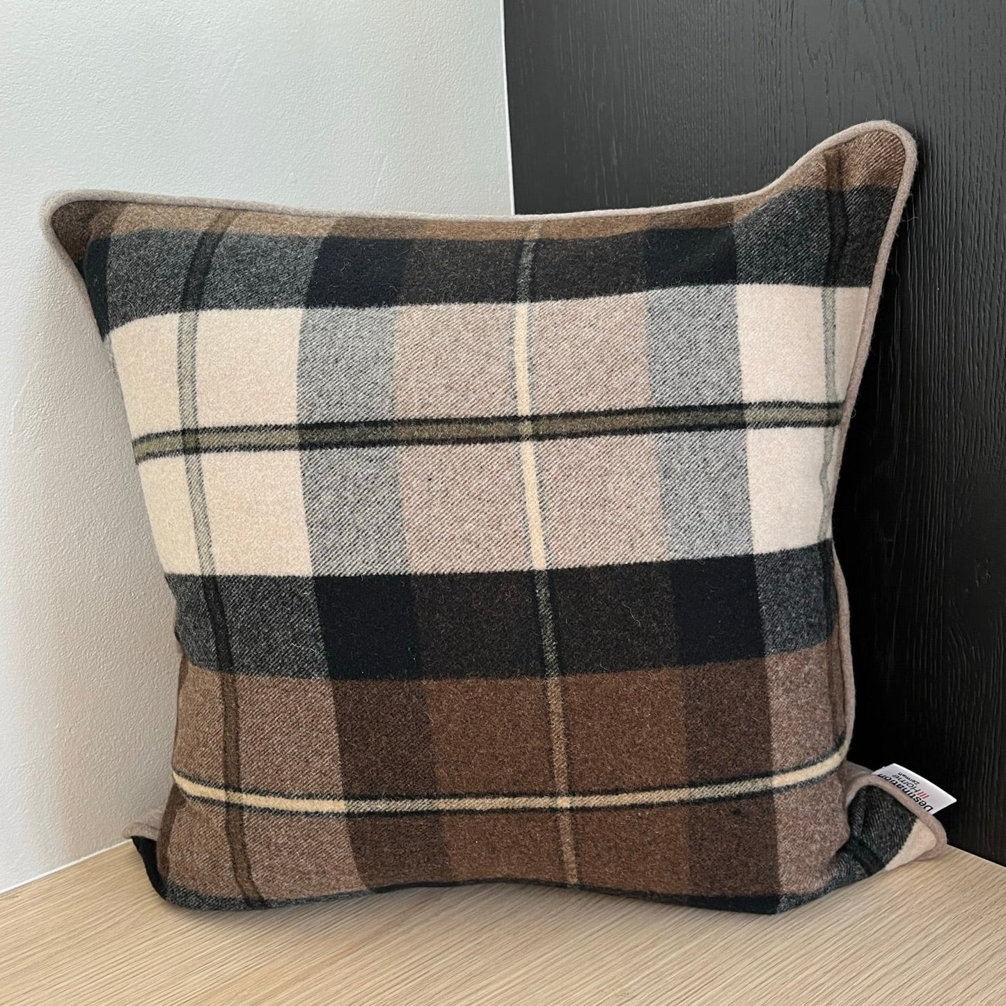 Cushion cover in soft wool fabric