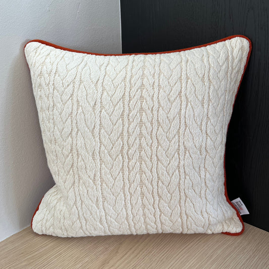 Cushion cover cream/burnt orange