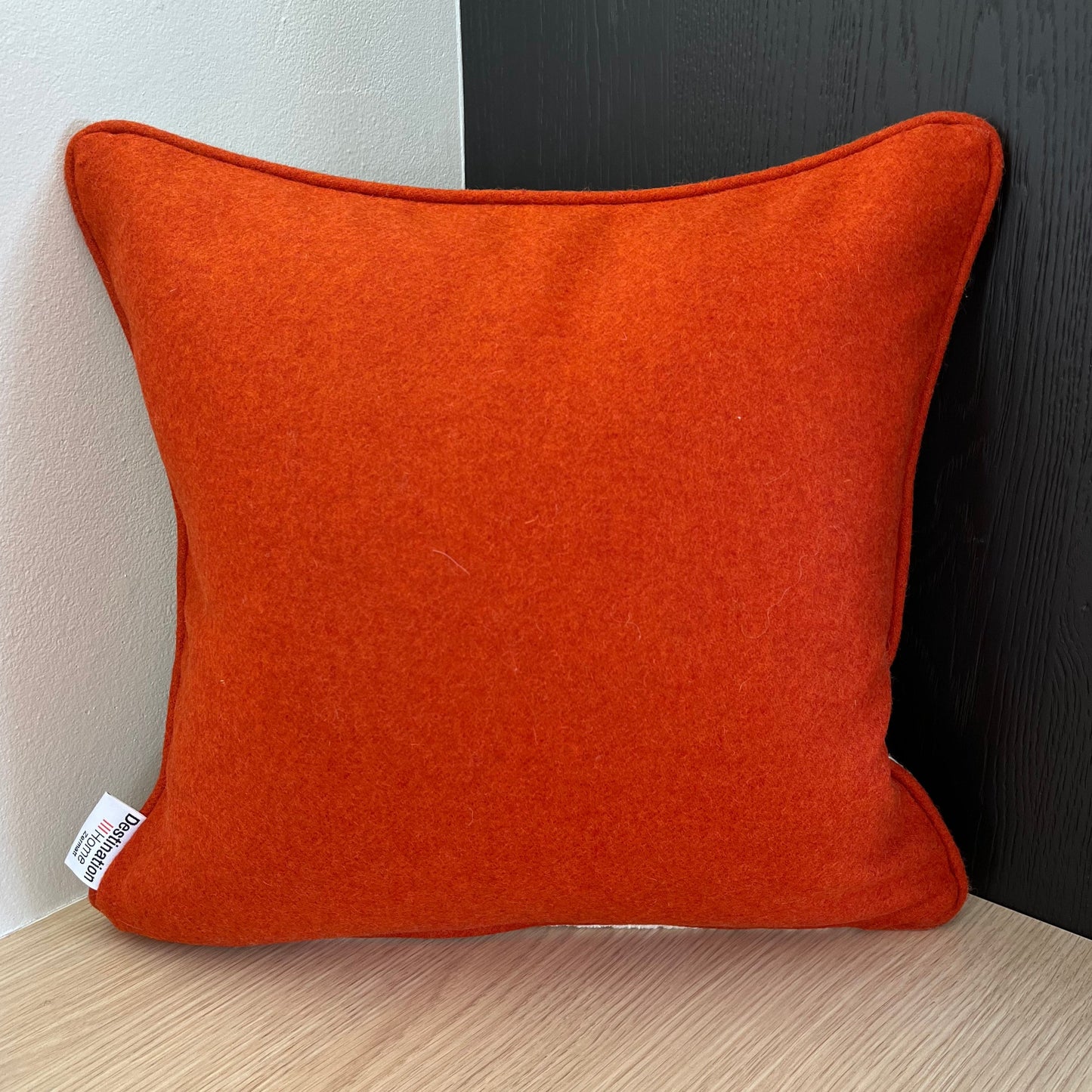 Cushion cover cream/burnt orange