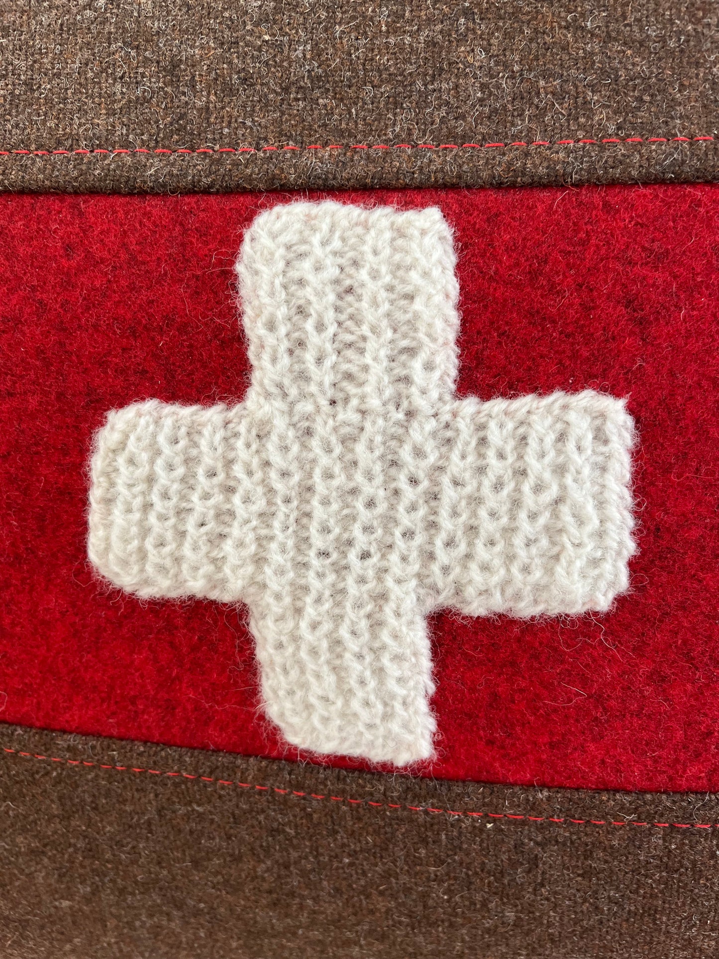 Swiss Army Blanket inspired cushion cover