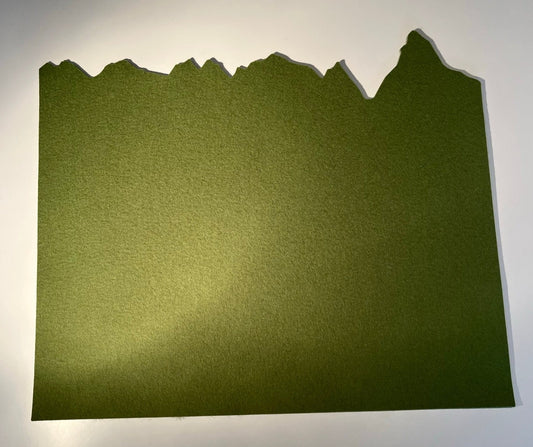 Mountain Panorama table mat, green